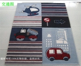儿童地毯手工仿羊毛地毯瓢虫机器人交通卡通图案定制晴纶特价包邮