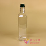 1L方形橄榄油瓶油壶 1000ml塑料酒瓶酒壶 PET透明酵素瓶 山茶油瓶