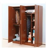 韩式简约衣柜实木板式衣柜简易衣架特价大容量储物柜对开3门
