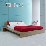 BENS奔斯简约现代日韩式榻榻米板式床双人床1.5米木床小户型床601