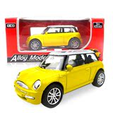 儿童玩具合金回力惯性小汽车车模型 宝马MINI 金属小轿车回力玩具