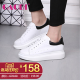 高蒂新款小白鞋子韩版厚底运动板鞋女式跑步休闲鞋松糕底板鞋女鞋