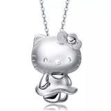 生日礼物Hello Kitty猫系列925纯银吊坠珠宝首饰品可爱女韩版项链