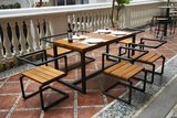 复古创意铁艺阳台庭院户外室外咖啡厅餐厅厨房做旧实木靠背小椅子
