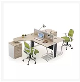 办公家具 现代板式办公桌子 时尚电脑桌 办公屏风卡位隔断 T型2人