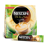 特惠马来西亚 Nescafe/雀巢 进口咖啡丝绒白咖啡榛果口味36g*15条