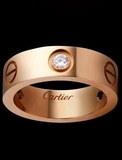 美国代购正品 Cartier/卡地亚 LOVE系列玫瑰金3钻结婚戒指