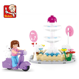 小鲁班B0519喷泉 益智拼装积木儿童益智玩具 女孩过家家玩具