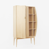 吱音 取近大书柜书房客厅橡木置物书架设计实木家具极有家书橱