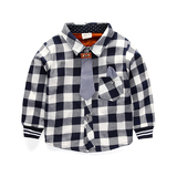 2015韩版秋冬装男童衬衫宝宝加厚加绒衬衫冬款长袖衬衣儿童上衣