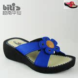 特价正品越南平仙鞋，厚底坡跟一字拖，夏季舒适居家越南女拖鞋