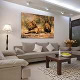 大自然狮子客厅现代高档装饰画卧室办公室挂画酒店大堂壁画成品