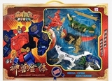 神兽金刚2机器人天神地兽变形五合体益智拼裝礼盒玩具