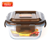 西派珂耐热玻璃保鲜盒320ml迷你零食水果盒烤箱烘焙碗微波炉饭盒