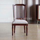 慕妃高端定制家具美式新古典欧式实木布艺餐厅餐椅书房书椅GC449
