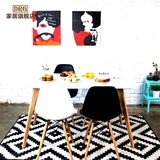 餐椅创意洽谈椅北欧餐桌椅组合简约设计师椅伊姆斯电脑椅实木休闲