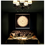 美式客厅现代装饰挂画 印度菩提树叶实物立体艺术画菩提心