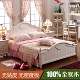 现代简约实木床欧式白色床双人床 1.8田园风格公主床中式床婚床