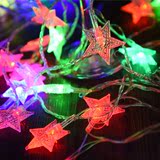 思泽 LED彩灯闪灯春节新年节日灯装饰灯防水串灯满天星圣诞树配件