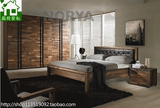 挪亚家家具正品代购D5胡桃木色K6系列KACM21.8米床（皮床头）简约