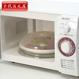日本微波炉防油盖加热盖罩盖子菜罩圆形塑料碗盖冷藏保鲜盒盖碗盖