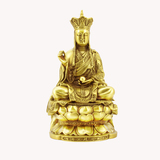 佛禅 开光纯铜地藏王菩萨像地藏王铜佛坐像佛教用品工艺品摆件