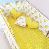 梦安馨ins北欧简约风婴儿床围实用半围一片式床围床单被套可定做