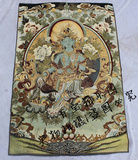 尼泊尔唐卡画 西藏佛像 金丝刺绣 绿度母唐卡佛像 机绣 织锦刺绣3