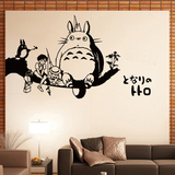 钓鱼龙猫客厅电视沙发墙贴儿童房卧室床头背景墙贴纸动漫卡通贴画