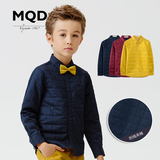 MQD男童衬衫加厚儿童冬款衬衣中大童保暖夹棉衬衣潮2016冬装新款
