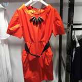 歌莉娅女装 2016年夏装 和服式V型收腰连衣裙 165C4B21C原价699元