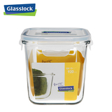 Glasslock韩国进口正品钢化玻璃微波炉正方形保鲜盒饭盒920ml