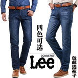 conner Lee男士牛仔裤男春夏季款2016青年修身直筒韩版男装长裤子