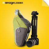安诺格尔A1513 三角相机包 摄影包单肩 单反包 专业放小白斜挎包
