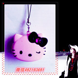 日本 kitty 凯蒂猫 汽车 女士包挂饰假睫毛耳坠收纳盒携带型粉色