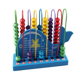 儿童算盘木制计算架珠算数学算术教具宝宝益智玩具3-7岁木质鲸鱼