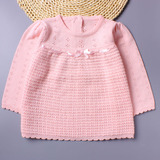 宝宝毛衣上衣春秋款01-2-3-4岁女童纯棉针织线衣婴儿毛衣套头外套
