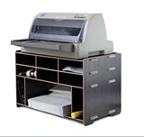 98创意办公木质桌面收纳柜票据快递单打印机架多层格子置物架包邮