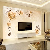 电视背景墙壁画大型无缝墙布客厅沙发墙纸卧室床头墙画3D玫瑰花藤