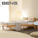 BENS奔斯 简约现代北欧家具全实木床双人床1.8米 1.5米 板式床801