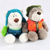 正版nici滑雪熊公仔情侣系列毛绒玩具雪橇泰迪运动儿童女生日礼物