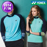 韩国代购专柜正品尤尼克斯yonexs羽毛球服男女款拼色立领T恤速干