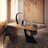 美式大班台主管办公桌椅组合简约现代大气创意实木电脑桌老板书桌