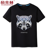 俞兆林创意3D熊纯棉宽松t恤男 夏季新品男人短袖衫 特大号半截袖