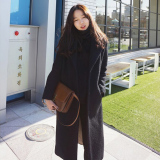 2015冬季新款韩版毛呢外套女中长款加厚宽松学生茧型斗篷呢子大衣