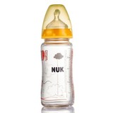 NUK 宽口径迪士尼玻璃奶瓶 宽口径新生儿婴儿奶瓶正品宝宝带手柄