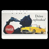 日本电话卡 可口可乐经典海报 汽车复古女郎 磁卡田村卡收藏