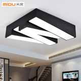 米度LED客厅吸顶灯现代简约时尚铁艺异形卧室灯创意个性客厅灯具