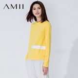 Amii2016秋装新款 艾米女装旗舰店休闲印花套头大码女士宽松卫衣