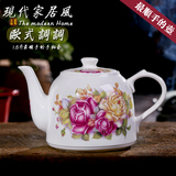 景德镇饭店茶壶陶瓷单壶大号泡茶壶大容量凉水壶过滤小茶壶茶水壶